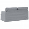 Sofa Jasnoszary 142 x 80 x 85 cm tkanina