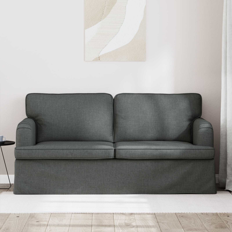 Sofa Ciemnoszary 142 x 80 x 85 cm tkanina