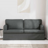 Sofa Ciemnoszary 142 x 80 x 85 cm tkanina