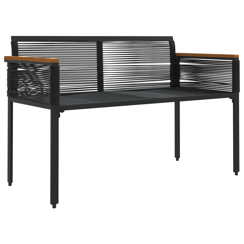 Ławka ogrodowa Czarny i kremowo-biały 117 x 54 x 74.5 cm