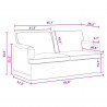 Sofa Ciemnoszary 142 x 80 x 85 cm tkanina