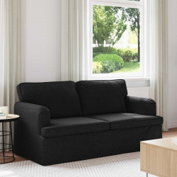Sofa Czarny 142 x 80 x 85 cm tkanina