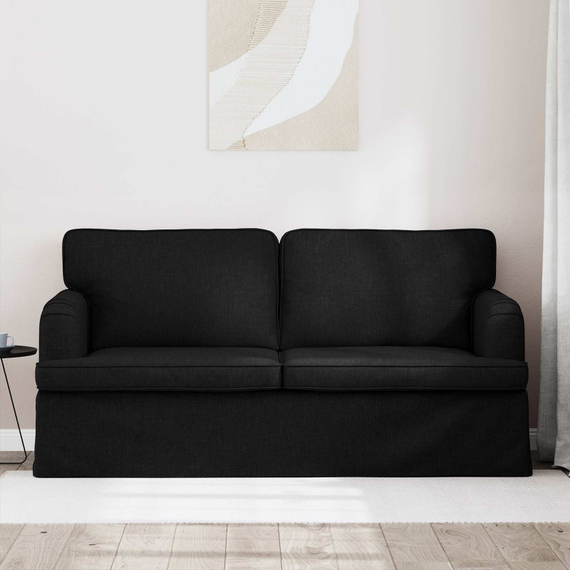 Sofa Czarny 142 x 80 x 85 cm tkanina