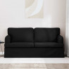 Sofa Czarny 142 x 80 x 85 cm tkanina