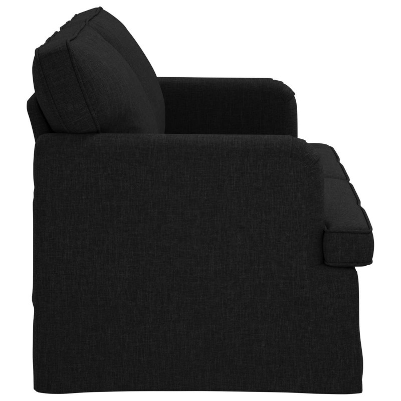 Sofa Czarny 142 x 80 x 85 cm tkanina