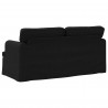Sofa Czarny 142 x 80 x 85 cm tkanina
