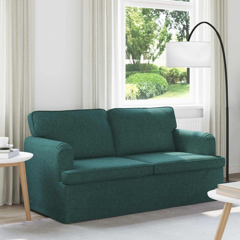 Sofa Ciemna zieleń 142 x 80 x 85 cm tkanina