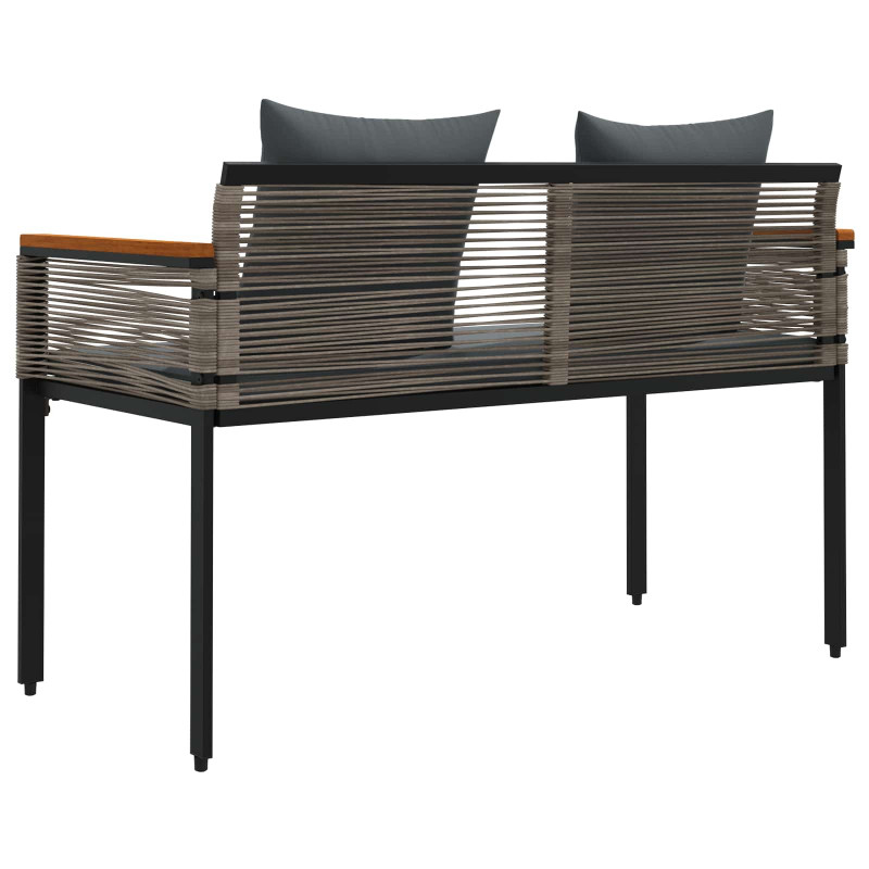 Ławka ogrodowa Szary i ciemnoszary 117 x 54 x 74.5 cm