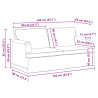 Sofa Ciemna zieleń 142 x 80 x 85 cm tkanina