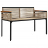 Ławka ogrodowa Beżowy i kremowy 117 x 54 x 74.5 cm polirattan