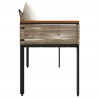 Ławka ogrodowa Beżowy i kremowy 117 x 54 x 74.5 cm polirattan