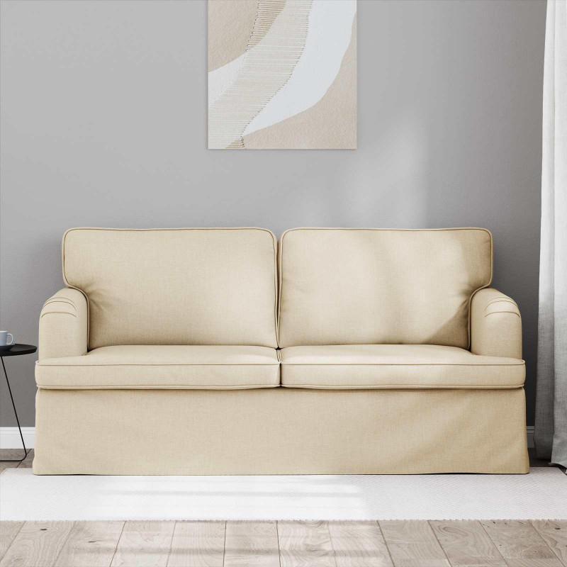 Sofa Kremowy 142 x 80 x 85 cm tkanina