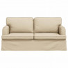 Sofa Kremowy 142 x 80 x 85 cm tkanina