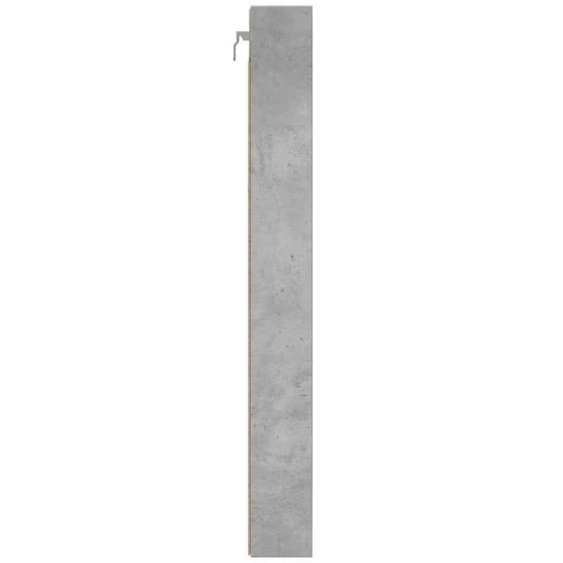 Witryna, szarość betonu, 100x8,5x75 cm, materiał drewnopochodny