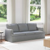 Sofa Jasnoszary 201 x 80 x 85 cm tkanina