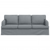 Sofa Jasnoszary 201 x 80 x 85 cm tkanina