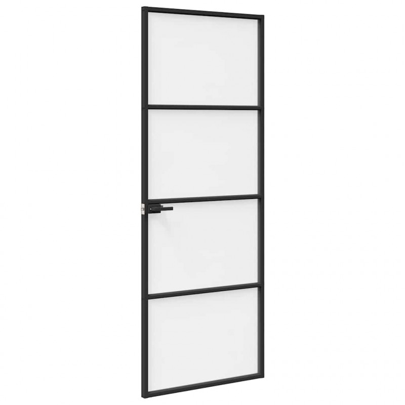 Drzwi domowe 76 x 201,5 x 3,5 cm Aluminium i szkło hartowane