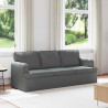 Sofa Ciemnoszary 201 x 80 x 85 cm tkanina