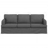 Sofa Ciemnoszary 201 x 80 x 85 cm tkanina