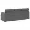 Sofa Ciemnoszary 201 x 80 x 85 cm tkanina