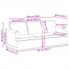 Sofa Ciemnoszary 201 x 80 x 85 cm tkanina