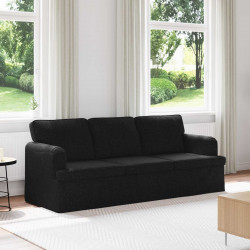 Sofa Czarny 201 x 80 x 85 cm tkanina