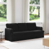 Sofa Czarny 201 x 80 x 85 cm tkanina