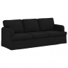 Sofa Czarny 201 x 80 x 85 cm tkanina