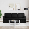 Sofa Czarny 201 x 80 x 85 cm tkanina