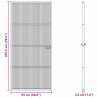 Drzwi domowe 93 x 201,5 x 3,5 cm Aluminium i szkło hartowane