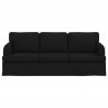 Sofa Czarny 201 x 80 x 85 cm tkanina