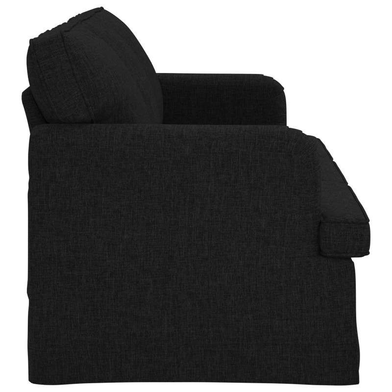 Sofa Czarny 201 x 80 x 85 cm tkanina