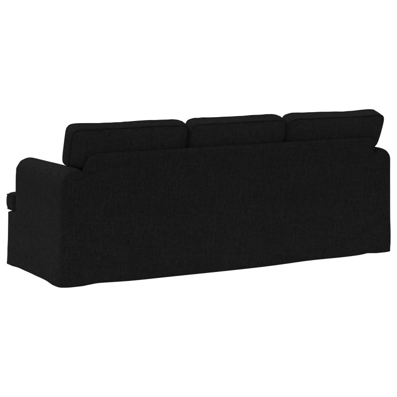 Sofa Czarny 201 x 80 x 85 cm tkanina