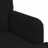 Sofa Czarny 201 x 80 x 85 cm tkanina