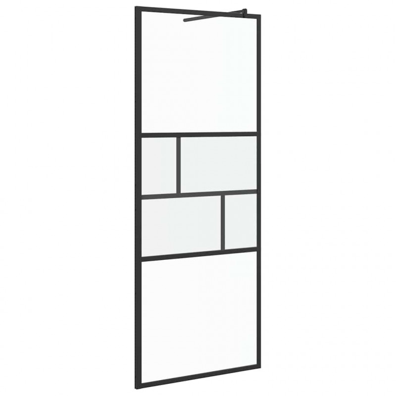 Ściana prysznicowa typu walk-in Czarny 80 x 195 x 0.5 cm