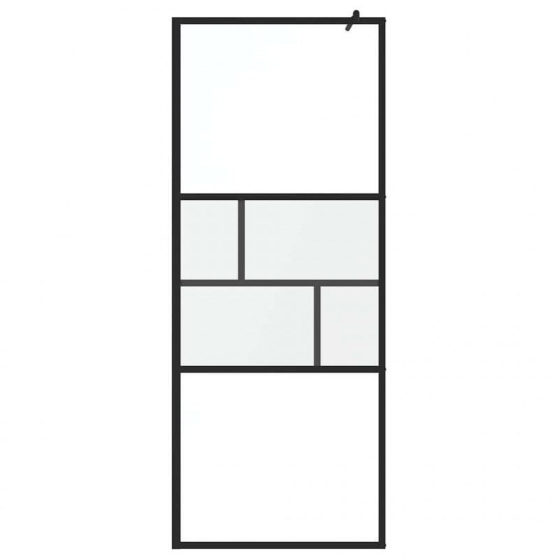 Ściana prysznicowa typu walk-in Czarny 80 x 195 x 0.5 cm