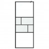 Ściana prysznicowa typu walk-in Czarny 80 x 195 x 0.5 cm
