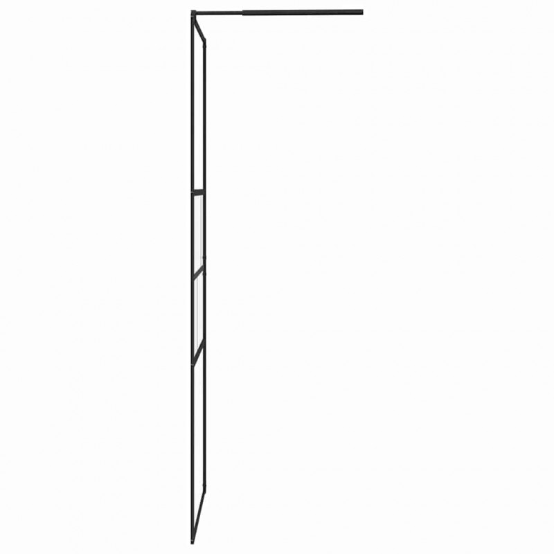 Ściana prysznicowa typu walk-in Czarny 80 x 195 x 0.5 cm