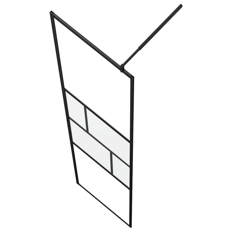 Ściana prysznicowa typu walk-in Czarny 80 x 195 x 0.5 cm