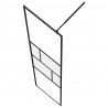 Ściana prysznicowa typu walk-in Czarny 80 x 195 x 0.5 cm