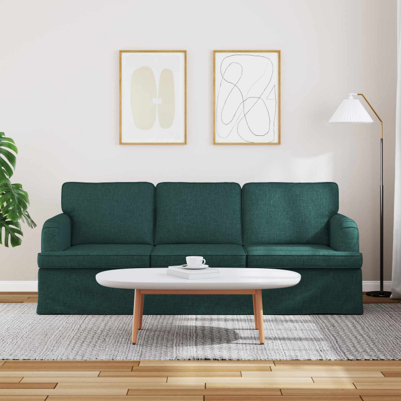 Sofa Ciemna zieleń 201 x 80 x 85 cm tkanina