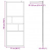 Ściana prysznicowa typu walk-in Czarny 80 x 195 x 0.5 cm
