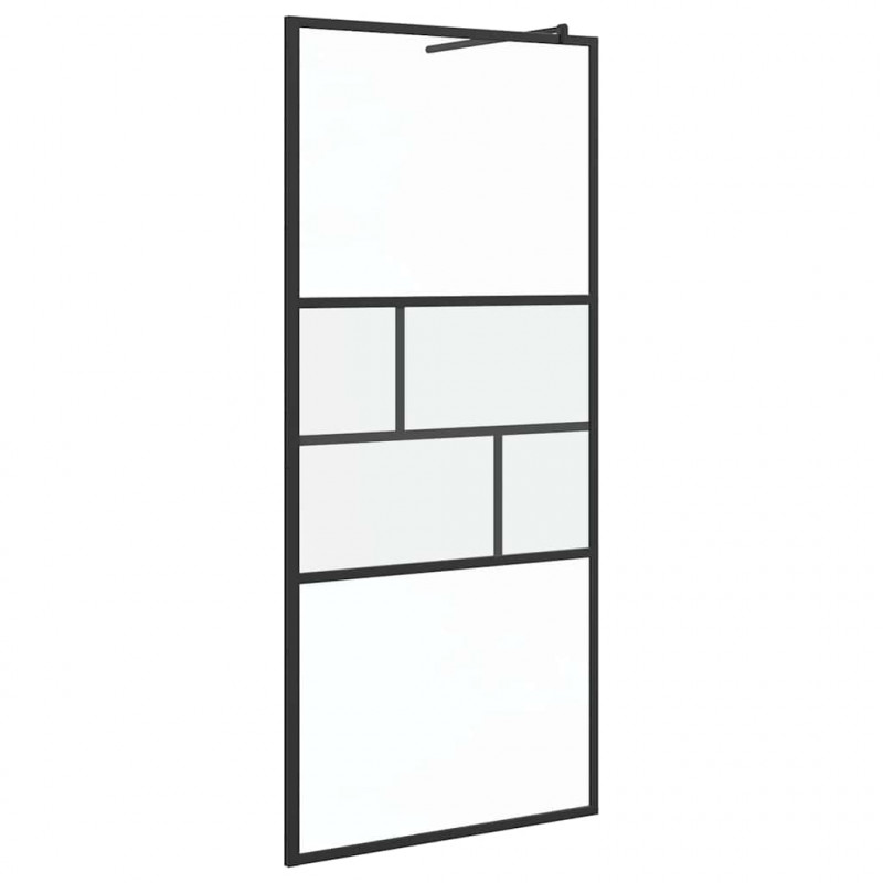 Ściana prysznicowa typu walk-in Czarny 80 x 195 x 0.5 cm