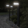 Zewnętrzne lampy stojące, 3 szt., czarne, 80 cm, aluminium