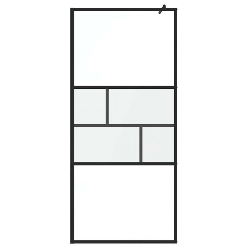 Ściana prysznicowa typu walk-in Czarny 80 x 195 x 0.5 cm