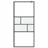 Ściana prysznicowa typu walk-in Czarny 80 x 195 x 0.5 cm