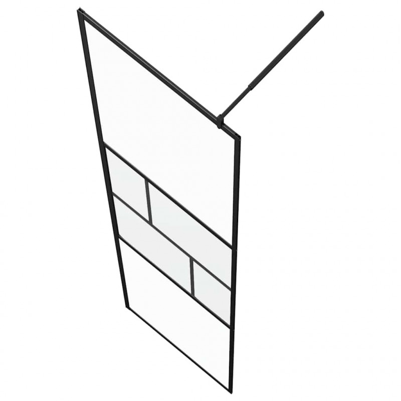 Ściana prysznicowa typu walk-in Czarny 80 x 195 x 0.5 cm