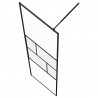Ściana prysznicowa typu walk-in Czarny 80 x 195 x 0.5 cm