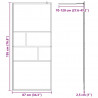 Ściana prysznicowa typu walk-in Czarny 80 x 195 x 0.5 cm