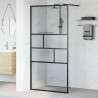 Ściana prysznicowa typu walk-in Czarny 80 x 195 x 0.5 cm